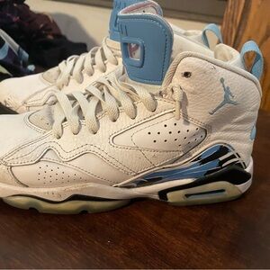 Jordan Kids White and Light Blue Sneakers